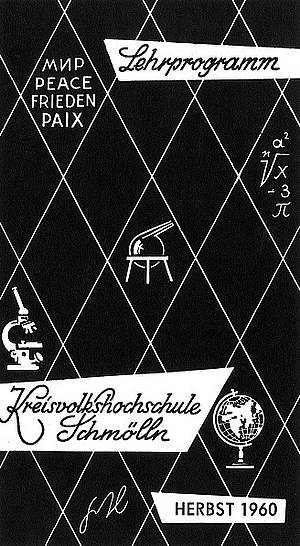 Lehrprogramm der Kreisvolkshochschule Schmölln aus dem Jahr 1960.