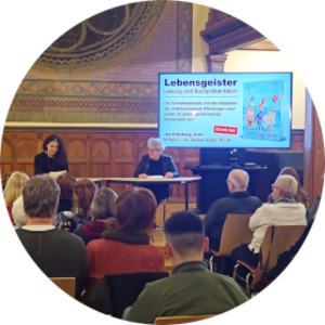 Lesung in der Aula der Volkshochschule Altenburg.