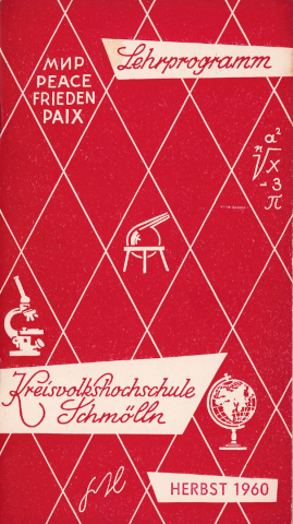 Das Programmheft der Kreisvolkshochschule Schmölln aus dem Herbstsemester 1960/61. Bild: vhs-Archiv.